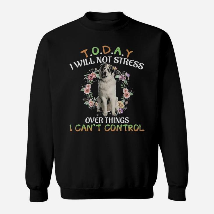 Great Pyrenees Today I Will Not Stress Over Things I Can't Control Sweatshirt