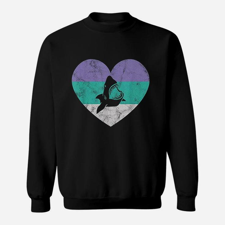 Great White Shark Gift For Women And Girls Retro Cute Sweatshirt