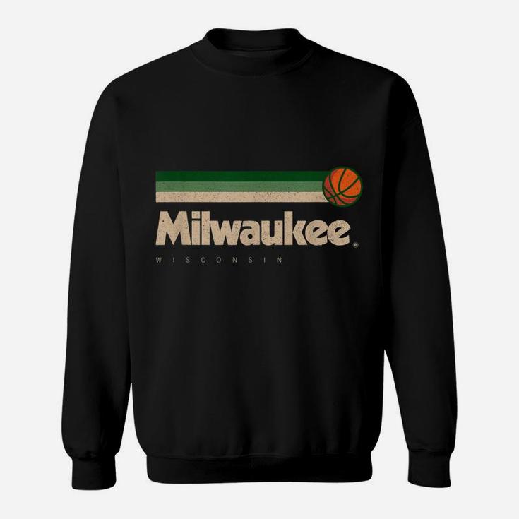 Green Milwaukee Basketball B-Ball Wisconsin Retro Milwaukee Sweatshirt