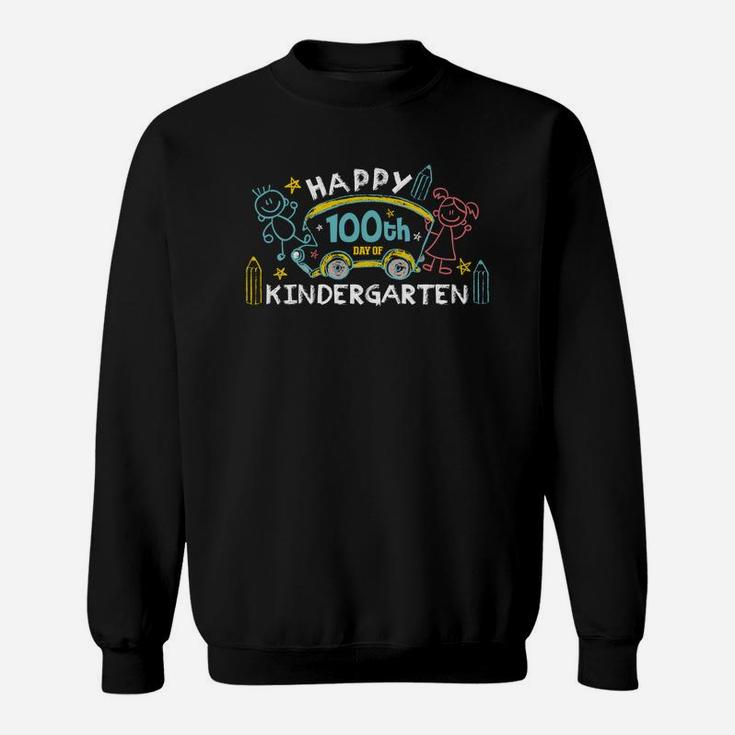 Happy 100Th Day Kindergarten School Sweat Shirt Teacher Stud Sweatshirt