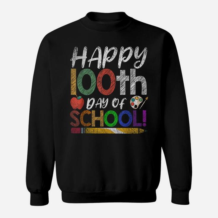 Happy 100Th Day Of School Kids Boys Girls 100 Days Of School Sweatshirt