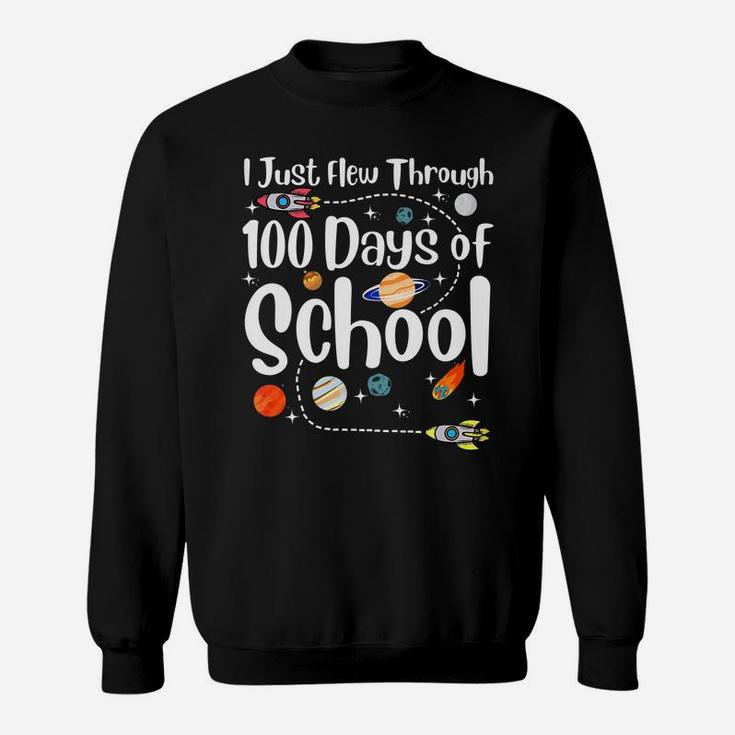 Happy 100Th Day Of School Space Funny Teacher Student Kids Sweatshirt