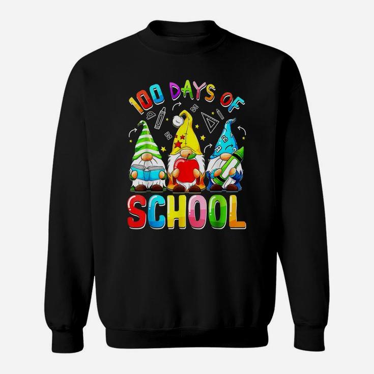Happy 100Th Day Of School Three Gnomes Virtual Teachers Kids Sweatshirt