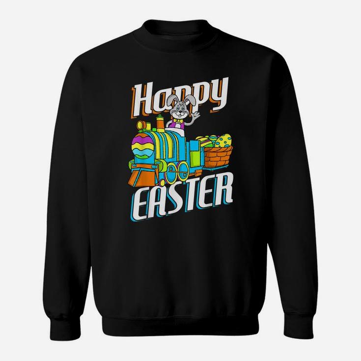 Happy Easter Rabbit Bunny Egg Hunting Train Basket Gift Sweatshirt