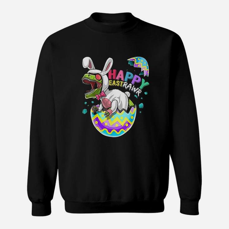 Happy Eastrawr Dinosaur Easter Bunny Egg Sweatshirt
