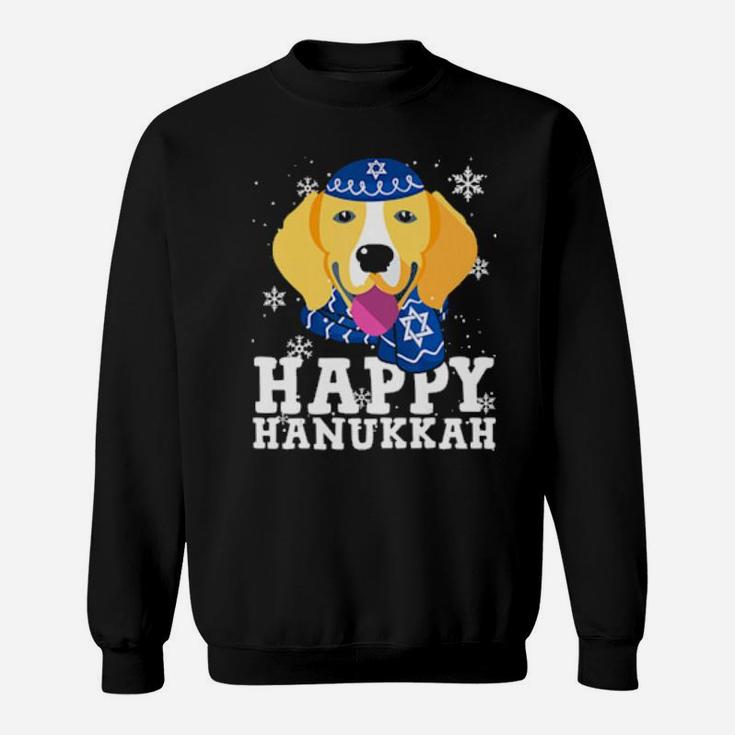 Happy Hanukkah Beagle Dog Funny Ugly Xmas Sweatshirt