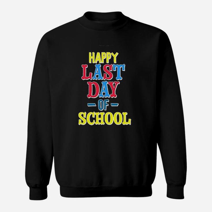Happy Last Day Of School Red Yellow And Blue Sweatshirt