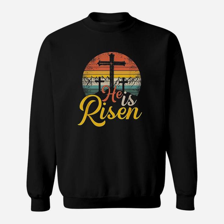 He Is Risen  Christian Easter Jesus Sweatshirt