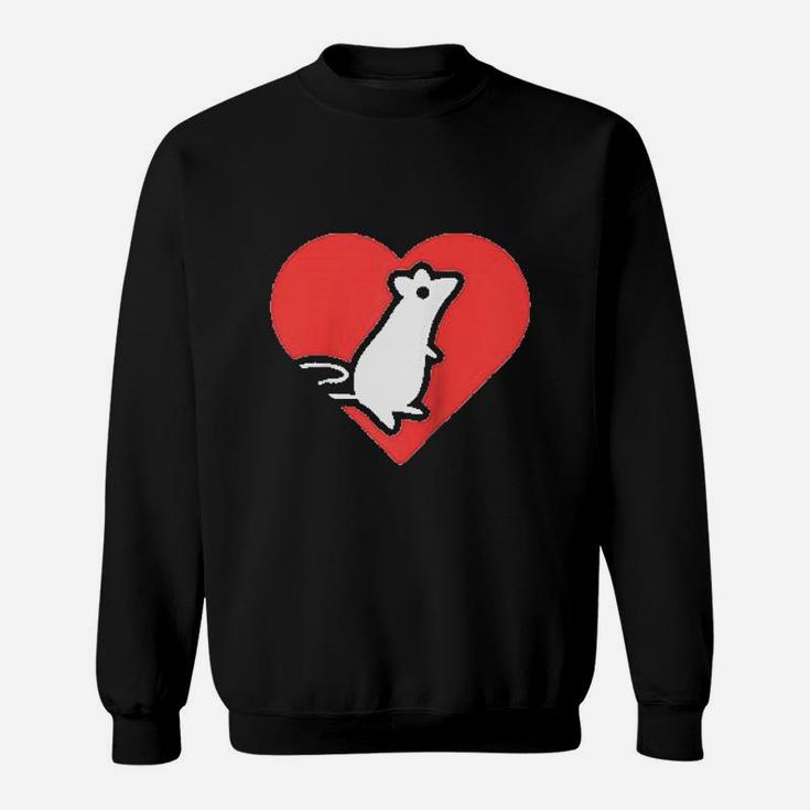Heart Cute Fancy Rat Sweatshirt