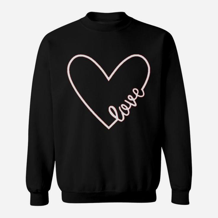 Heart Graphic Valentines Day Love Blouse Sweatshirt