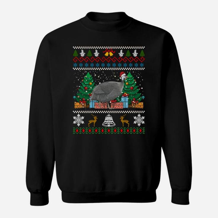 Hens Guinea Fowl Bird Santa Poultry Farmer Xmas Tree Sweatshirt Sweatshirt