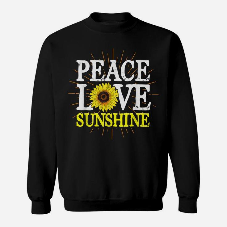 Hippie Florist Peace Love Sunshine Flower Blossom Sunflower Sweatshirt