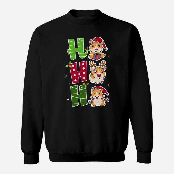 Ho Ho Ho Funny Guinea Pig Christmas Xmas Cute Santa Gift Sweatshirt
