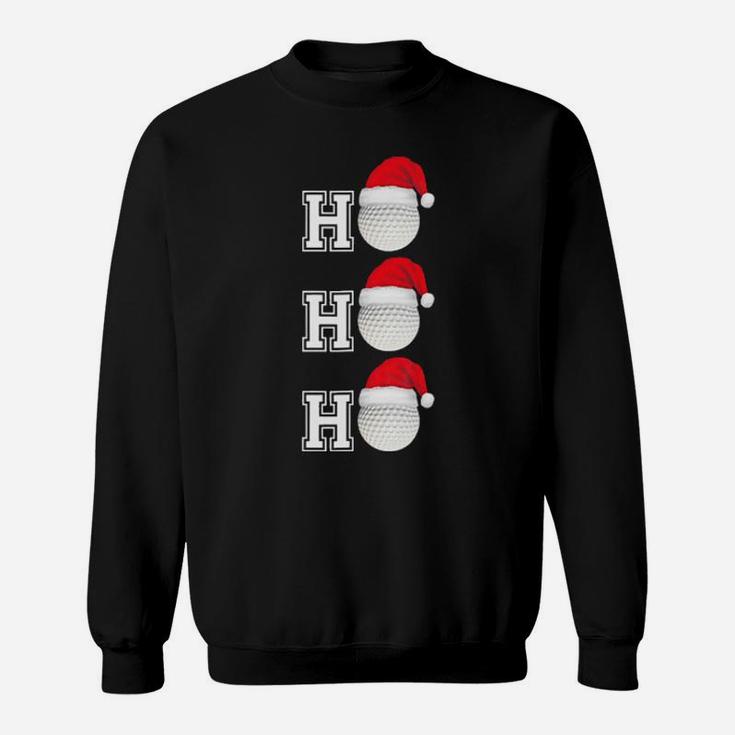 Ho Ho Ho Golf Ball Santa Hat Sweatshirt