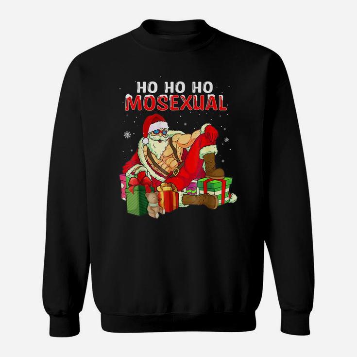 Ho Ho Ho Mosexual Gay Santa Lgbt Funny Gay Pride Christmas Sweatshirt
