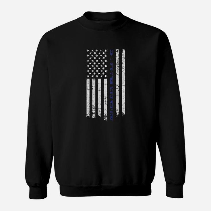 Honor  Respect Thin Blue Line Flag Sweatshirt