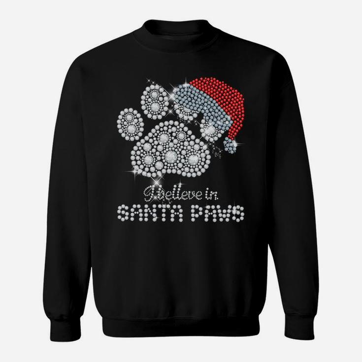 I Believe In Santa Paws Cat Dog Lovers Christmas Xmas Gift Sweatshirt