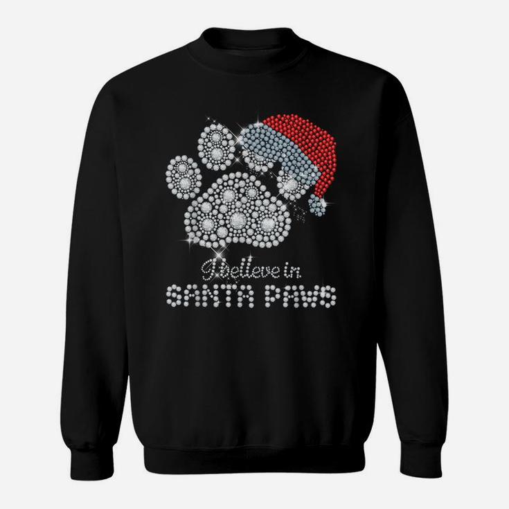 I Believe In Santa Paws Cat Dog Lovers Christmas Xmas Gift Sweatshirt
