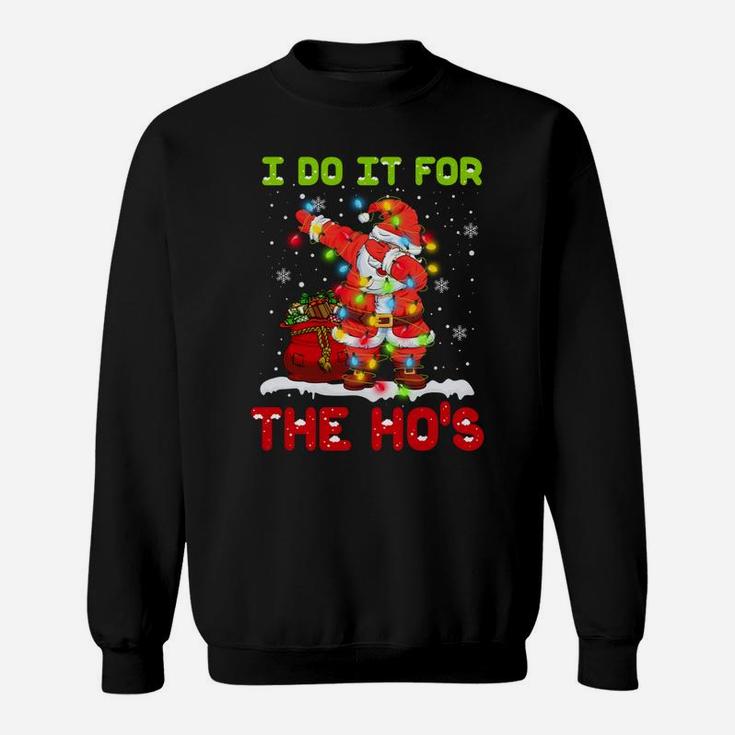I Do It For The Hos Dabbing Santa Claus Christmas Kids Boys Sweatshirt