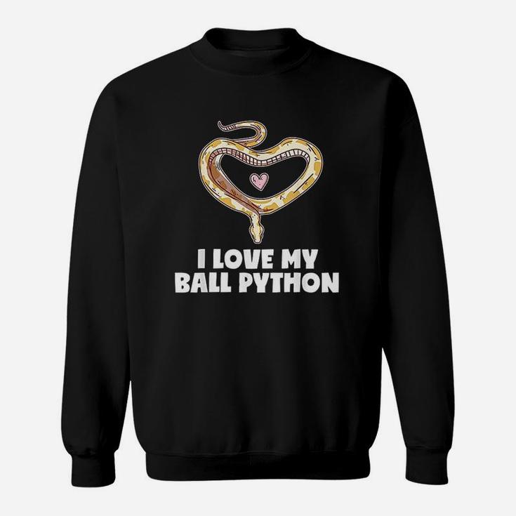 I Love My Ball Python Heart Pet Snake Animal Reptile Sweatshirt