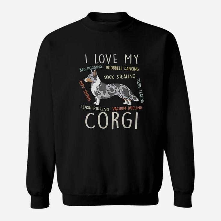 I Love My Cardigan Welsh Corgi Dog Mom Dad Funny Cute Gift Sweatshirt