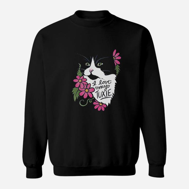 I Love My Tuxie Cat Sweatshirt