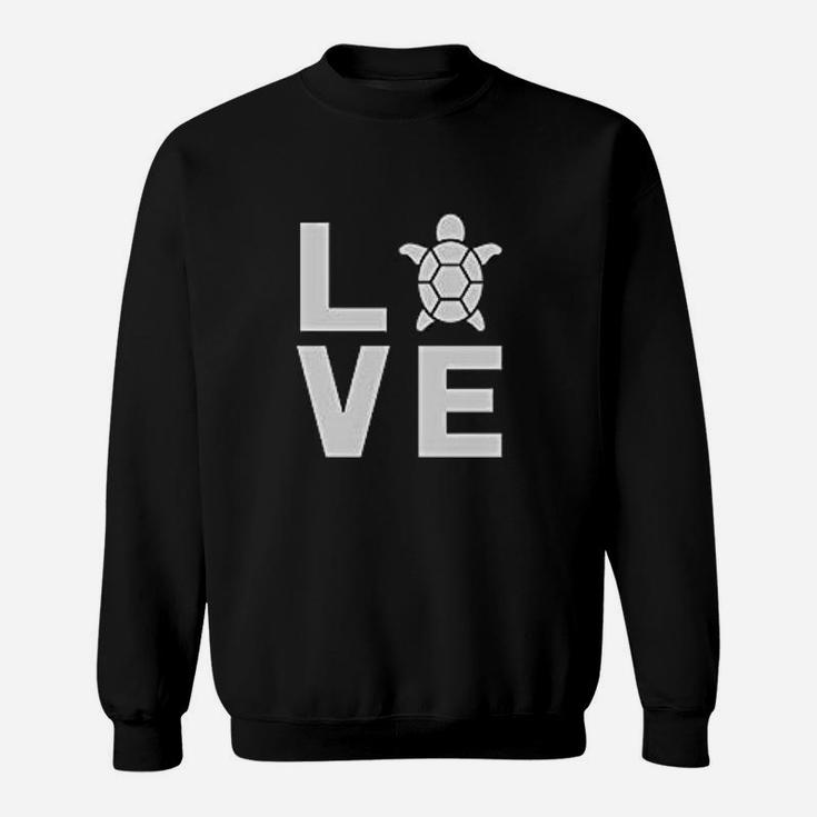 I Love Turtles Animal Lover Turtle Print Cute Sweatshirt