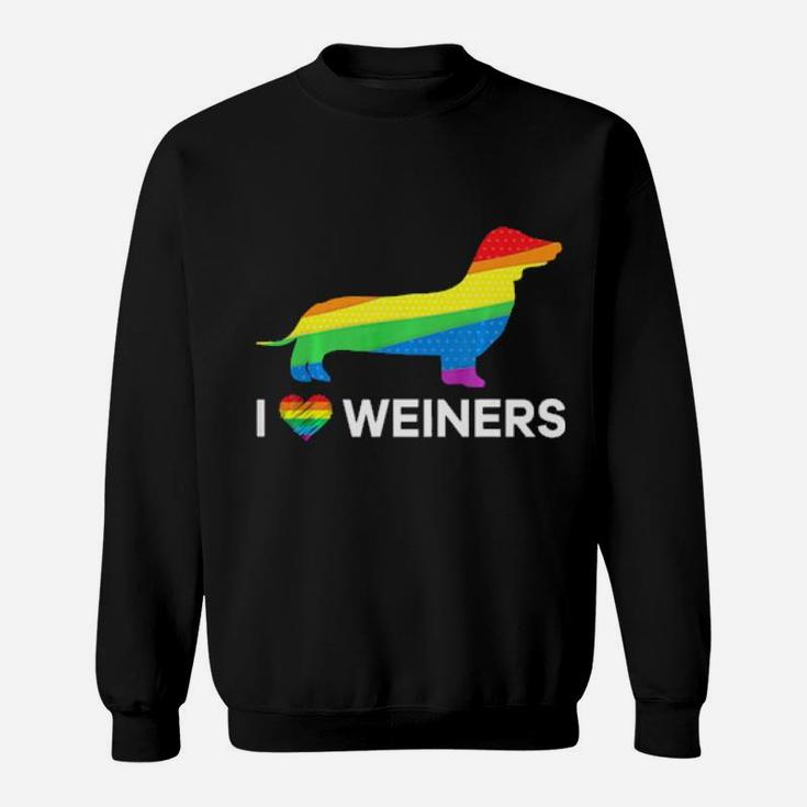I Love Weiners Dachshund Lgbt Gay Lesbian Pride Sweatshirt