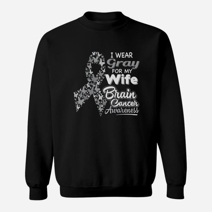 I Wear Gray For My Wife Sweatshirt