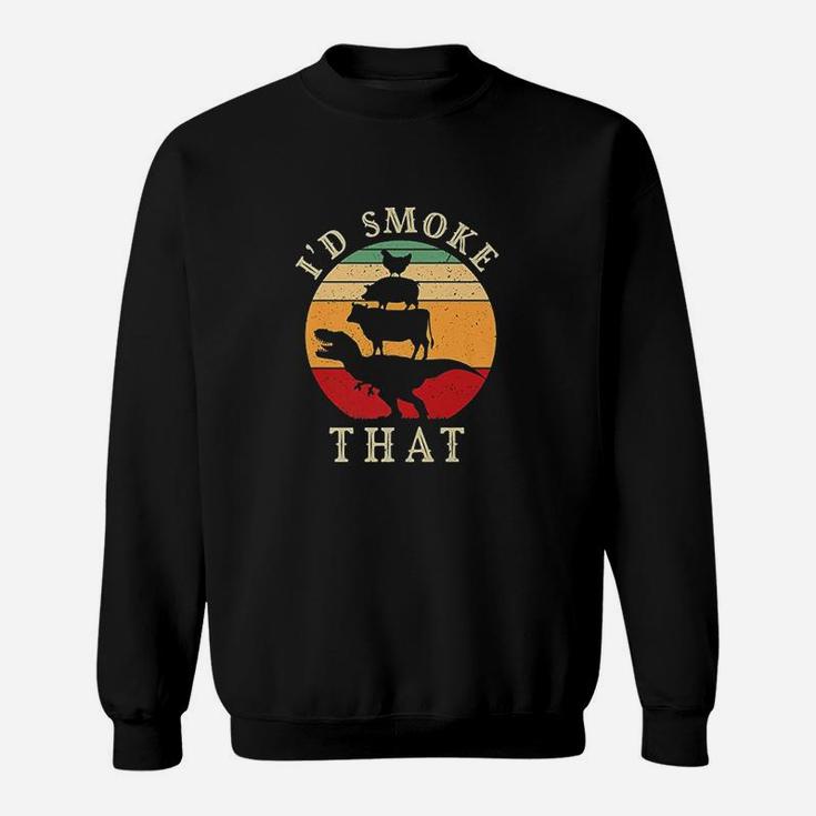I Would Smok That Funny Bbq Vintage Meat Smoker Grill Gift Sweatshirt