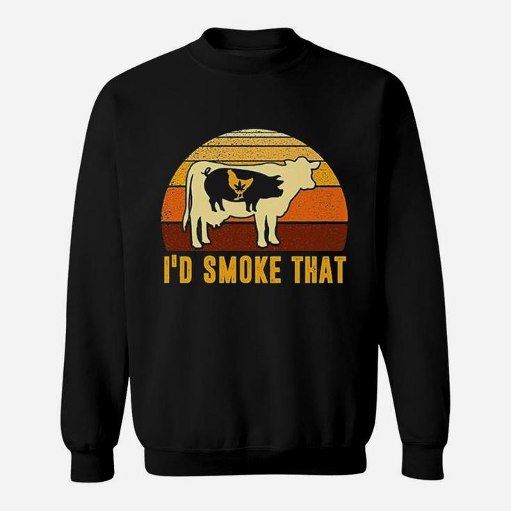 I Would Smok That Vintage Funny Bbq Grilling Party Sweatshirt