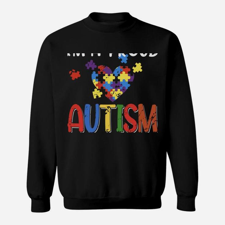 I'm A Proud Autism Auntie Autism Awareness Costume Heart Sweatshirt