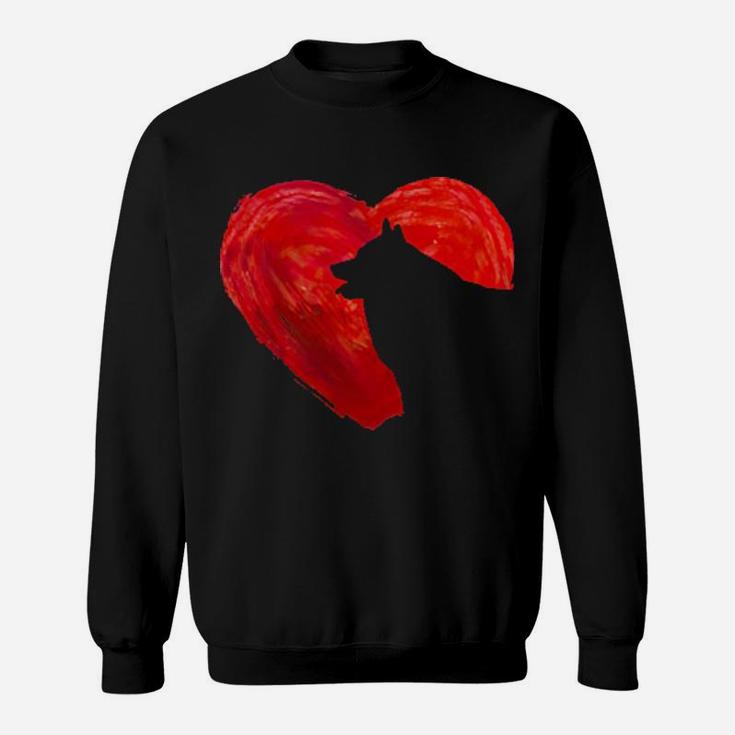 In My Heart Valentine's Day Silhouette Schipperke Sweatshirt