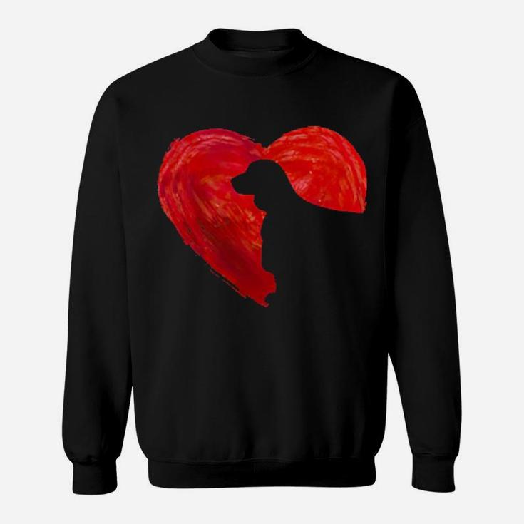 In My Heart Valentine's Day Silhouette Welsh Springer Spaniel Sweatshirt