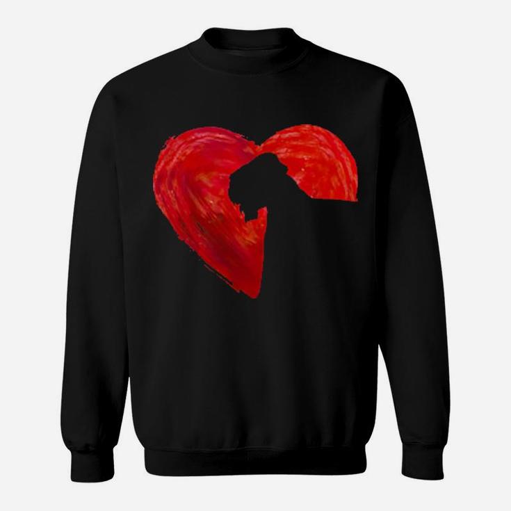 In My Heart Valentine's Day Silhouette Wheaten Terrier Sweatshirt