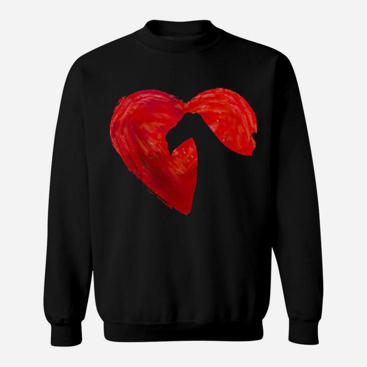 In My Heart Valentine's Day Silhouette Wire Fox Terrier Sweatshirt