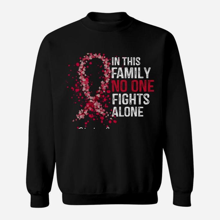 In This Family No One Fights Alone Stroke Awareness Survivor Sweatshirt
