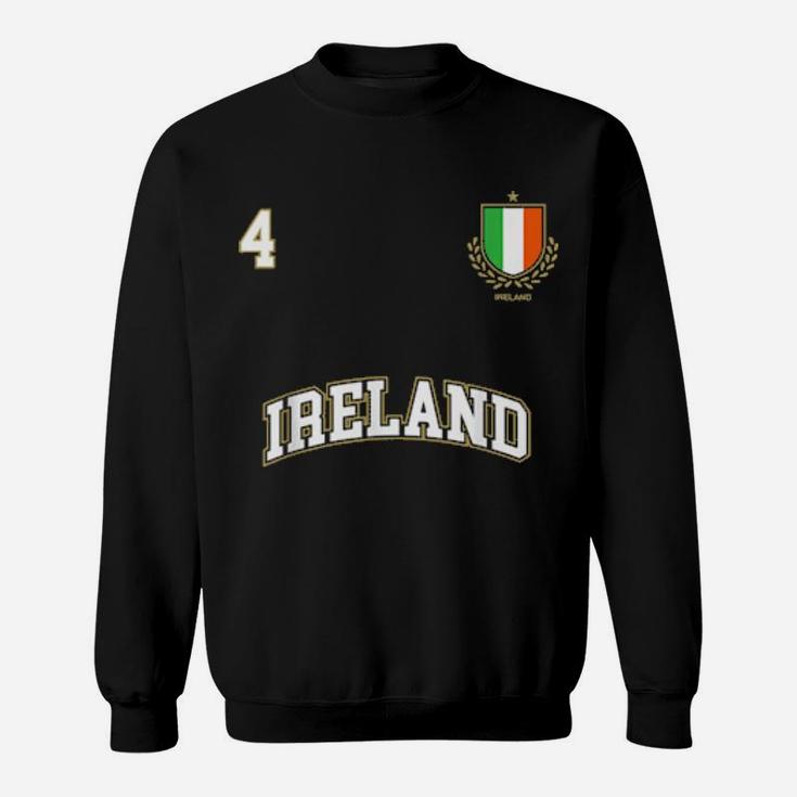 Ireland Team Sports Number 4 Soccer Irish Flag Shirt Sweatshirt