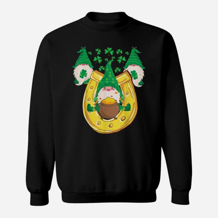 Irish Gnome Green Shamrock Leprechaun Lucky St Patricks Day Sweatshirt