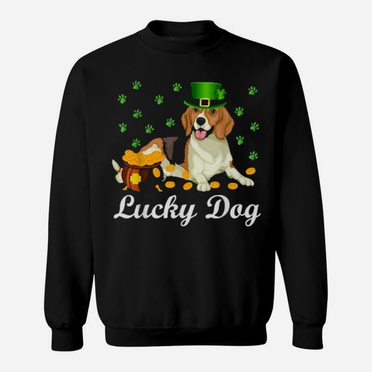 Irish Leprechaun Hat Lucky Beagle Dog St Patricks Day Sweatshirt