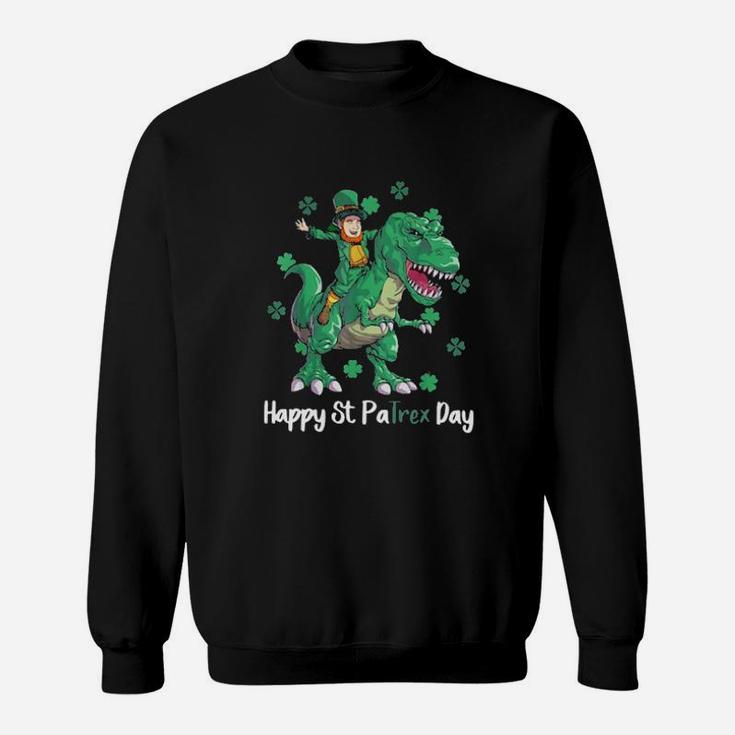 Irish Riding Dinosaurs Happy St Patricks Day Sweatshirt