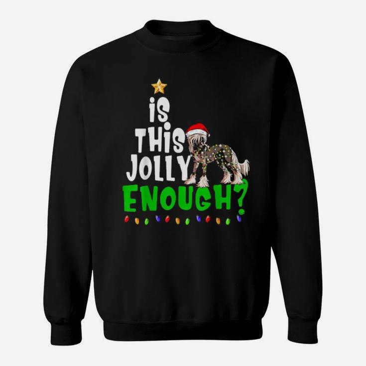 Is This Jolly Enough Xmas Chinese Crested Sweatshirt