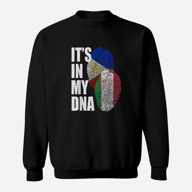 Italian And Filipino Dna Mix Flag Heritage Sweatshirt