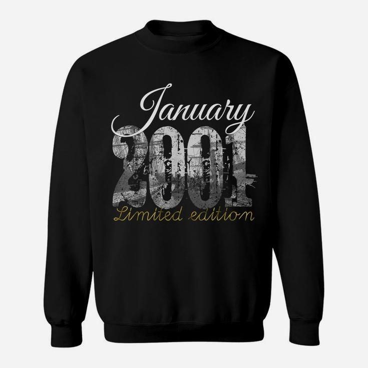 January 2001 Tee - 19 Year Old Shirt 2001 19Th Birthday Gift Sweatshirt