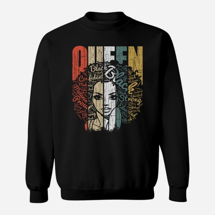 January Birthday Shirts For Women - Black African Queen Gift Sweatshirt Sweatshirt