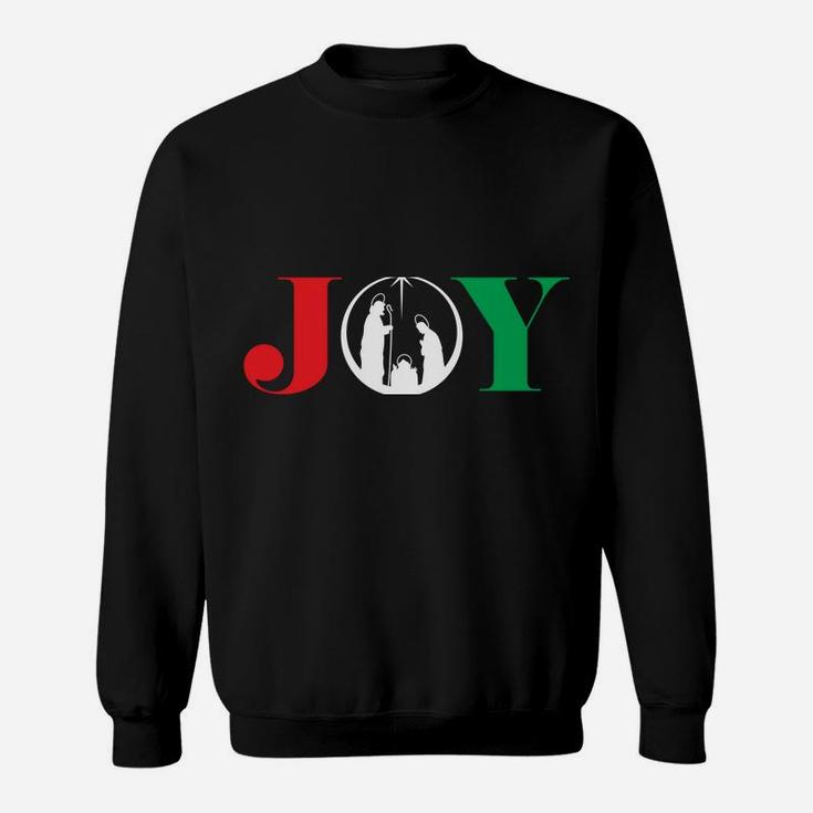 Joy Christmas Holiday Gift Nativity Jesus Ornament Xmas Star Sweatshirt Sweatshirt