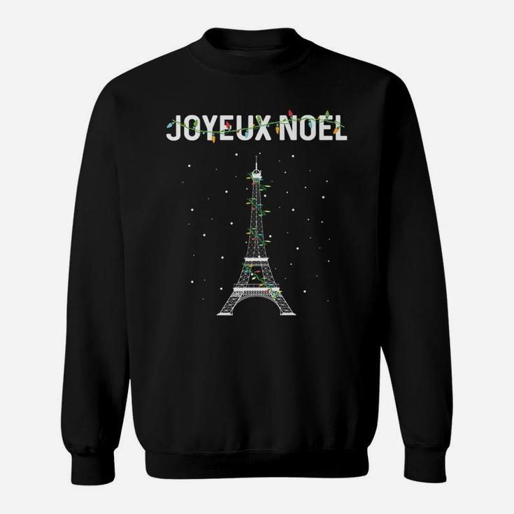Joyeux Noel French Paris Eiffel Tower Christmas Sweatshirt