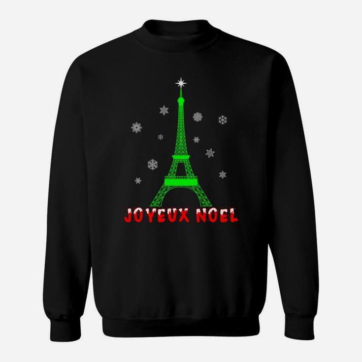 Joyeux Noel French Paris Eiffel Tower Merry Christmas Xmas Sweatshirt