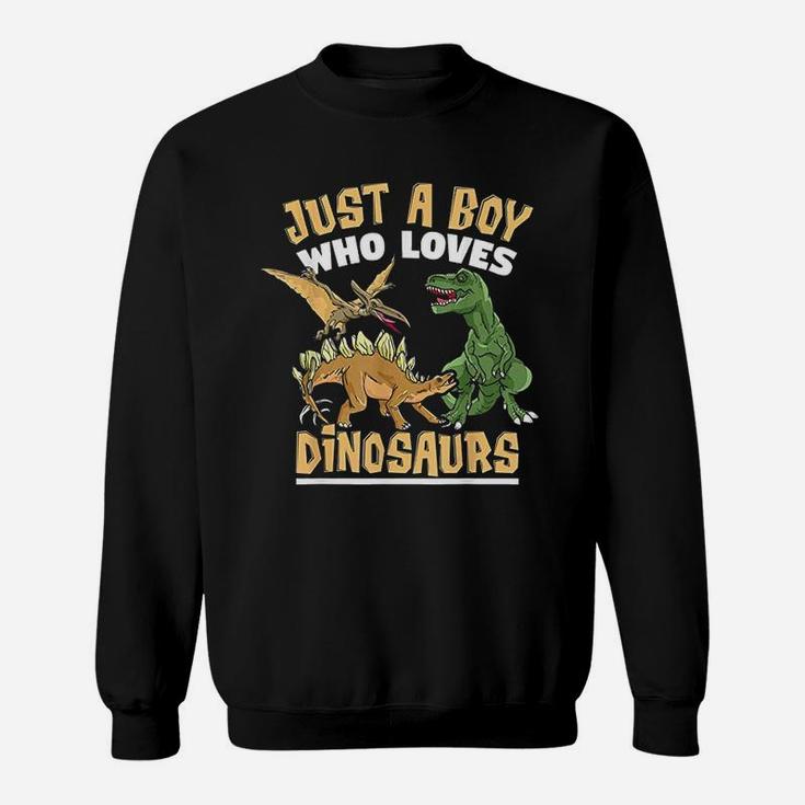 Just A Boy Who Loves Dinosaurs Sweatshirt