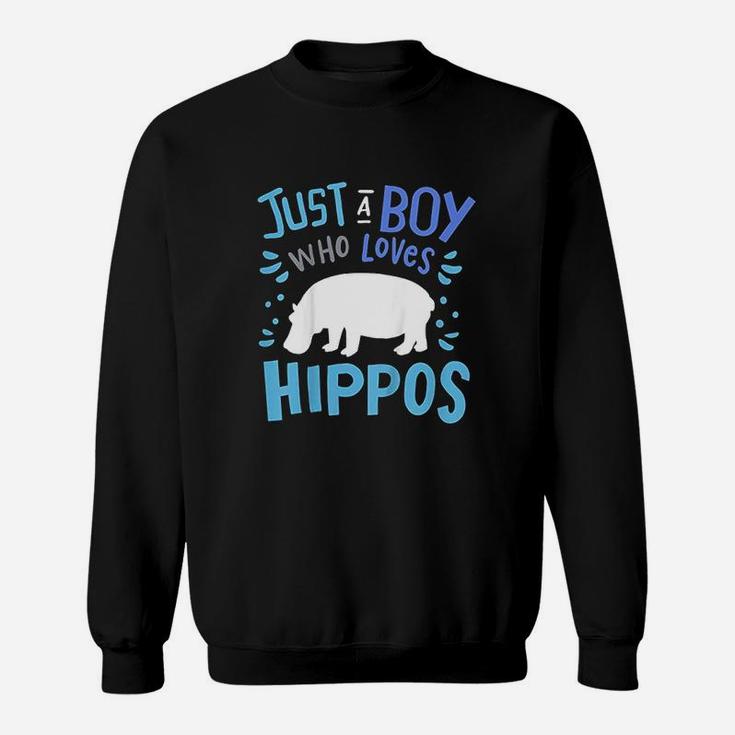 Just A Boy Who Loves Hippos Sweatshirt